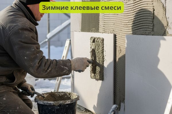 клеевые смеси зимние фото